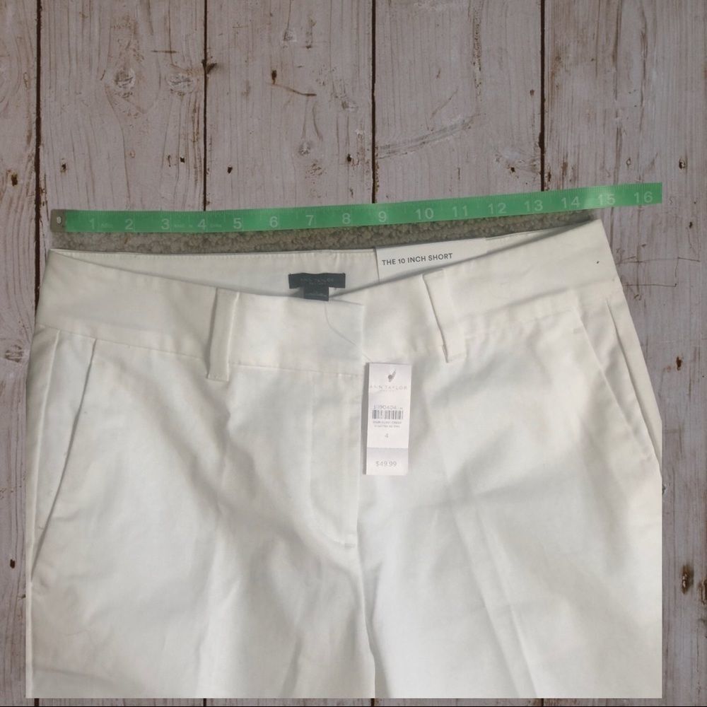 Ann Taylor Factory White Midrise Shorts, Size 4 - Picture 2 of 6
